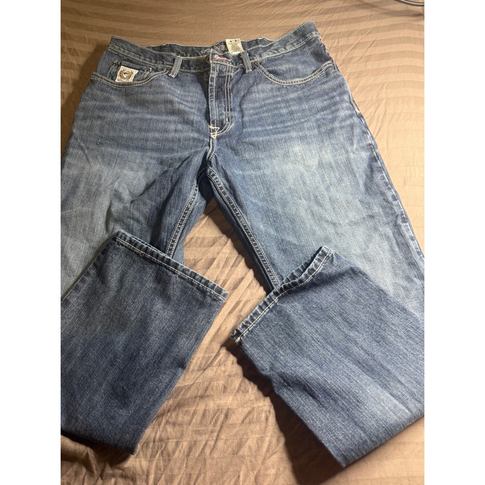 Cinch Ian Slim Bootcut Western Jeans Mens 38x32 Medium Wash Denim MB92834019 - Picture 2 of 5